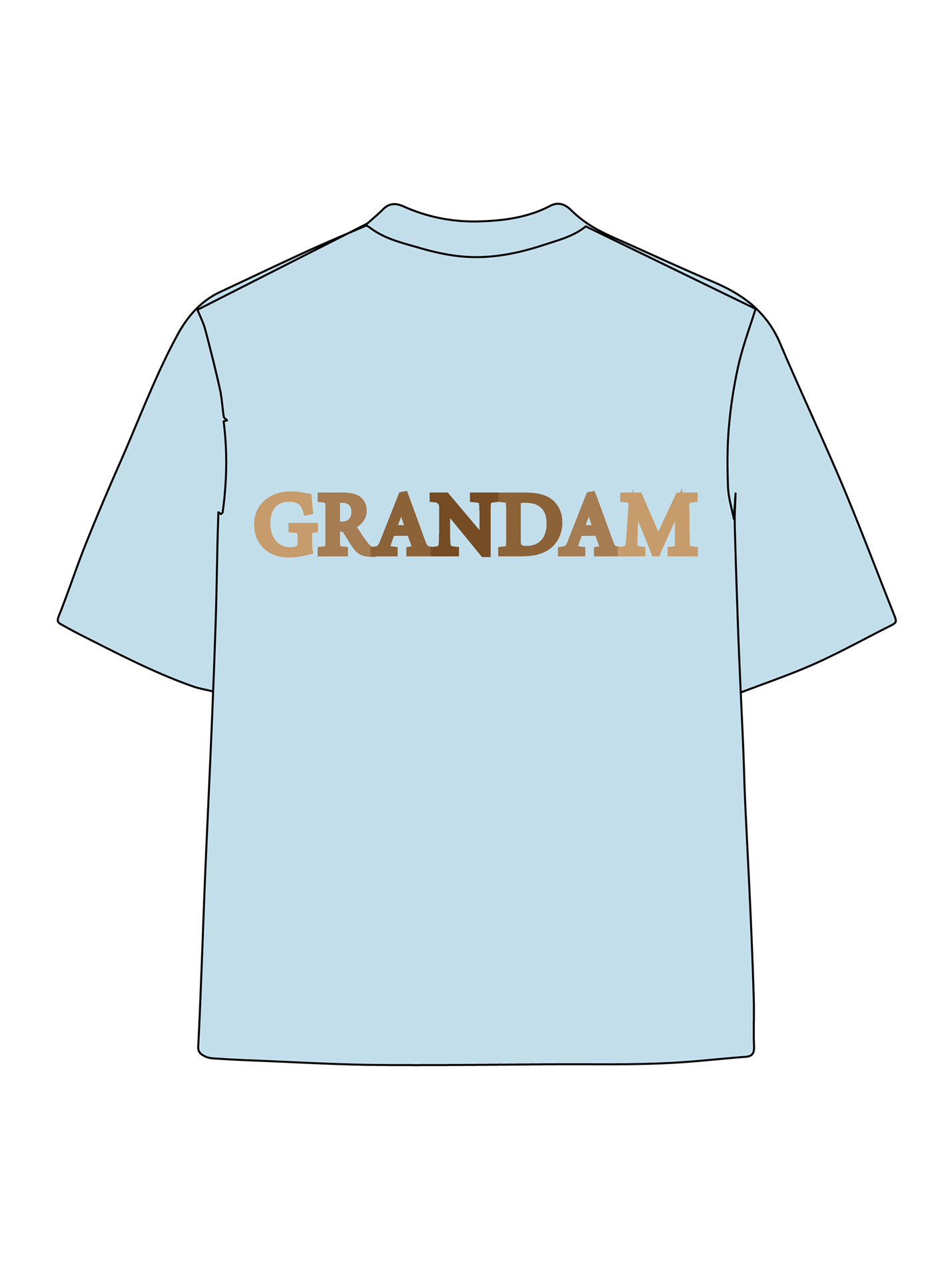 180g Sunflower Grandma Letter Printed Cotton T-shirt
