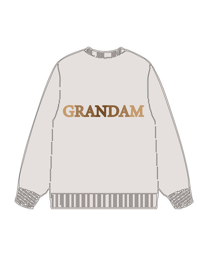 320g Sunflower Grandma Letter Printed Cotton Sweatshirt
