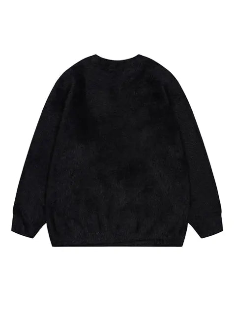 Men Letter Pattern Long Sleeve Sweater