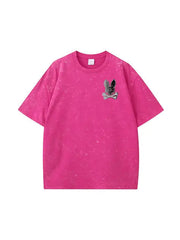 270g Cotton Easter Back Printed Wash Old T-shirt