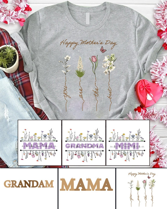 240g Floral Mama Cotton T-shirt