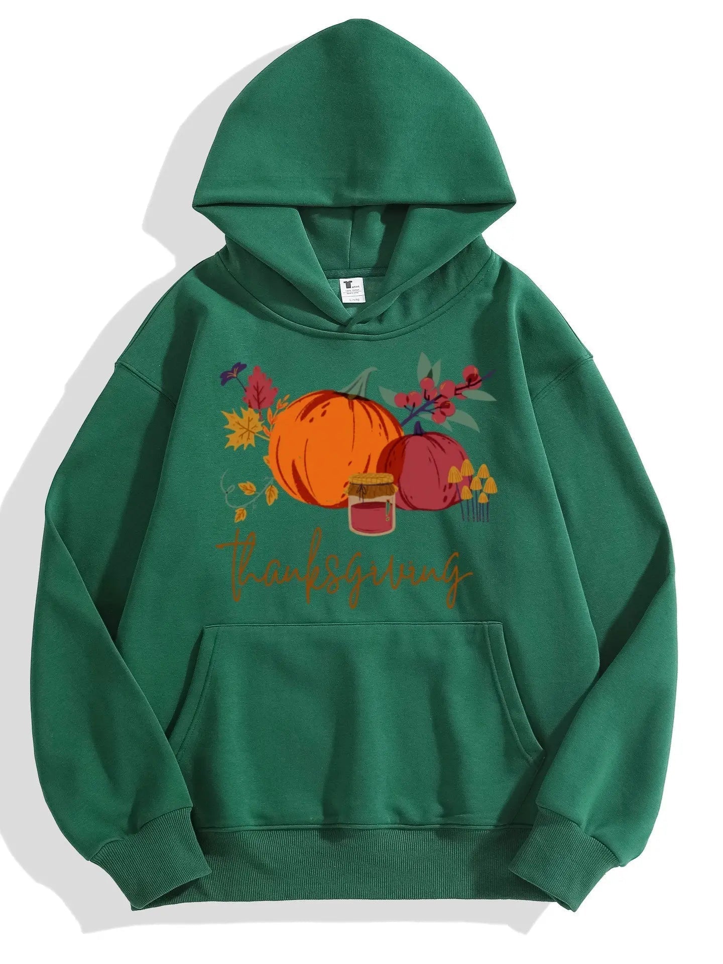 Floral Pumpkin Thanksgiving Hoodie Cozy Sweatshirt for Fall Celebrations and Holiday Comfort