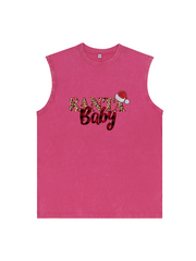 Men's Santa Baby Sleeveless Cotton Tank Top Festive Holiday Shirt