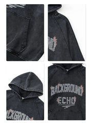 Autumn Vintage Print Hoodie