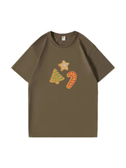Custom Personalized Christmas Printed Cotton T-Shirt  Festive and Unique Tee for Holiday Cheer and Seasonal Celebrations