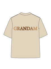 180g Sunflower Grandma Letter Printed Cotton T-shirt