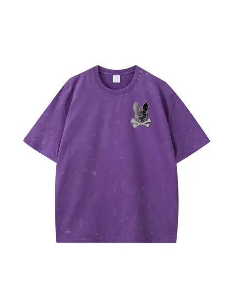 270g Cotton Easter Back Printed Wash Old T-shirt