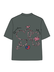 180g Leopard Print MAMA Love Printed Cotton T-shirt