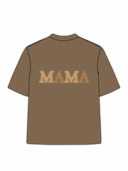 270g Sunflower Mama Letter Printed Wash Old Cotton T-shirt