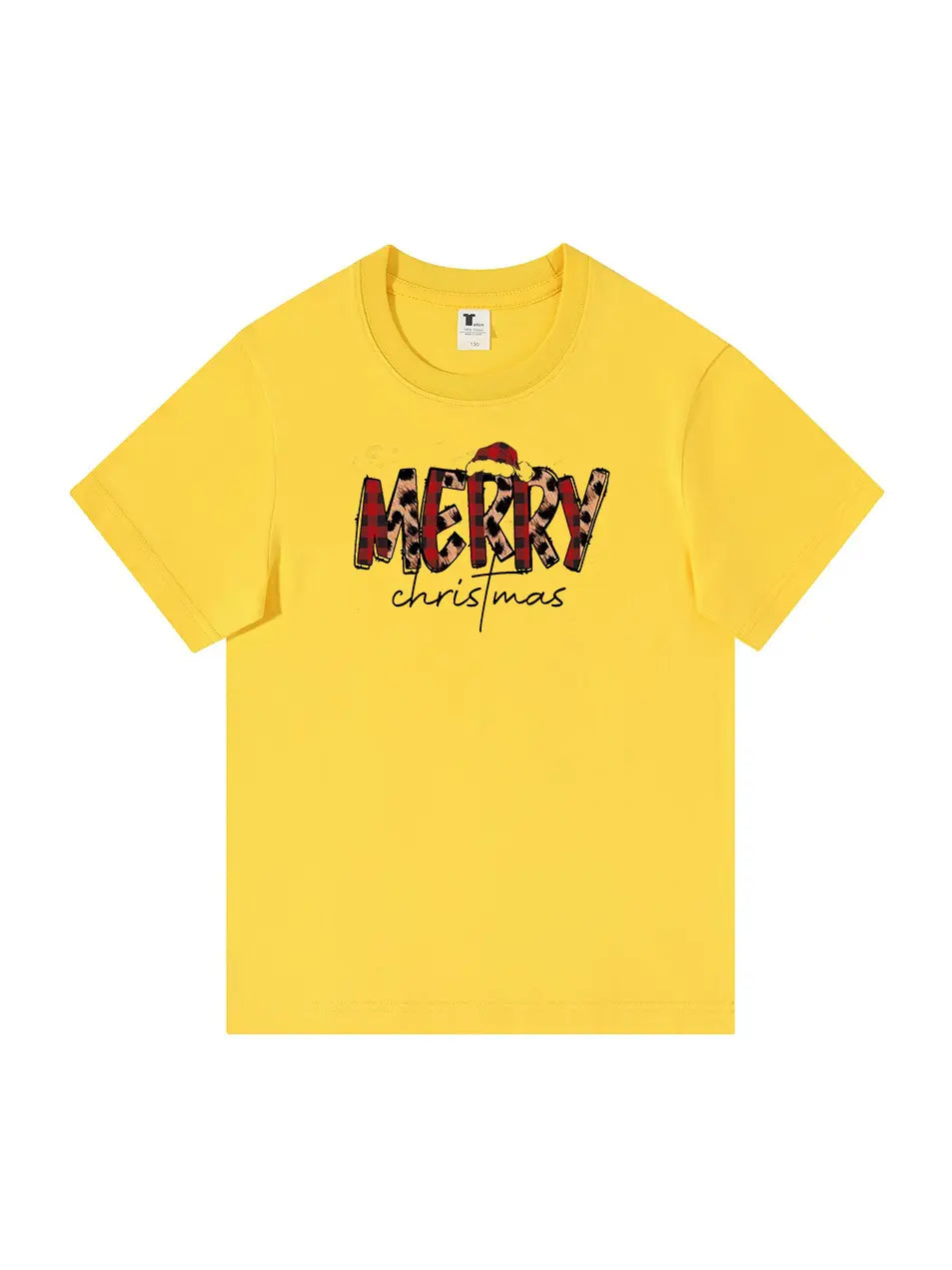 Personalized Merry Christmas Cotton T-shirt Festive Holiday Apparel Great Gift Idea