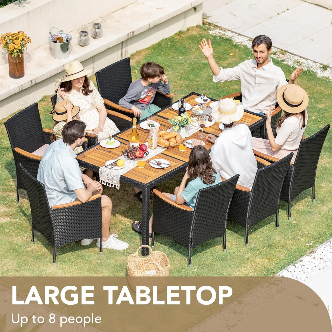 Dining 7 PCS Furniture Patio Conversation Set