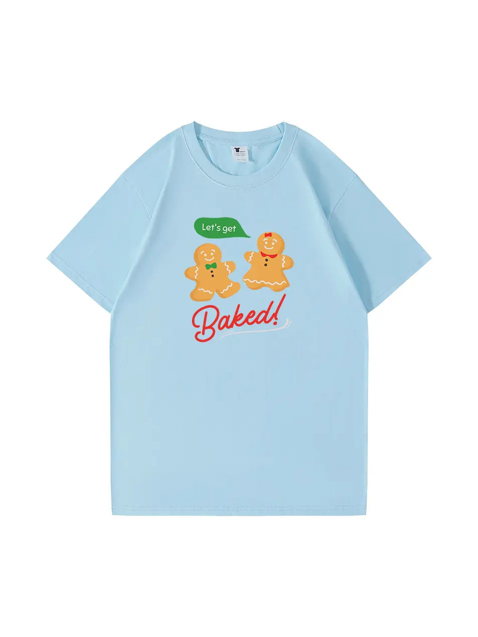 Festive Christmas Gingerbread Man Cotton T-Shirt Fun and Cozy Tee for Holiday Celebrations and Seasonal Style