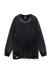 Men's Simple Necklace Long Sleeve T-shirt