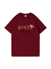 Custom Santa Baby Christmas Cotton T-Shirt Adorable and Festive Tee for Holiday Celebrations