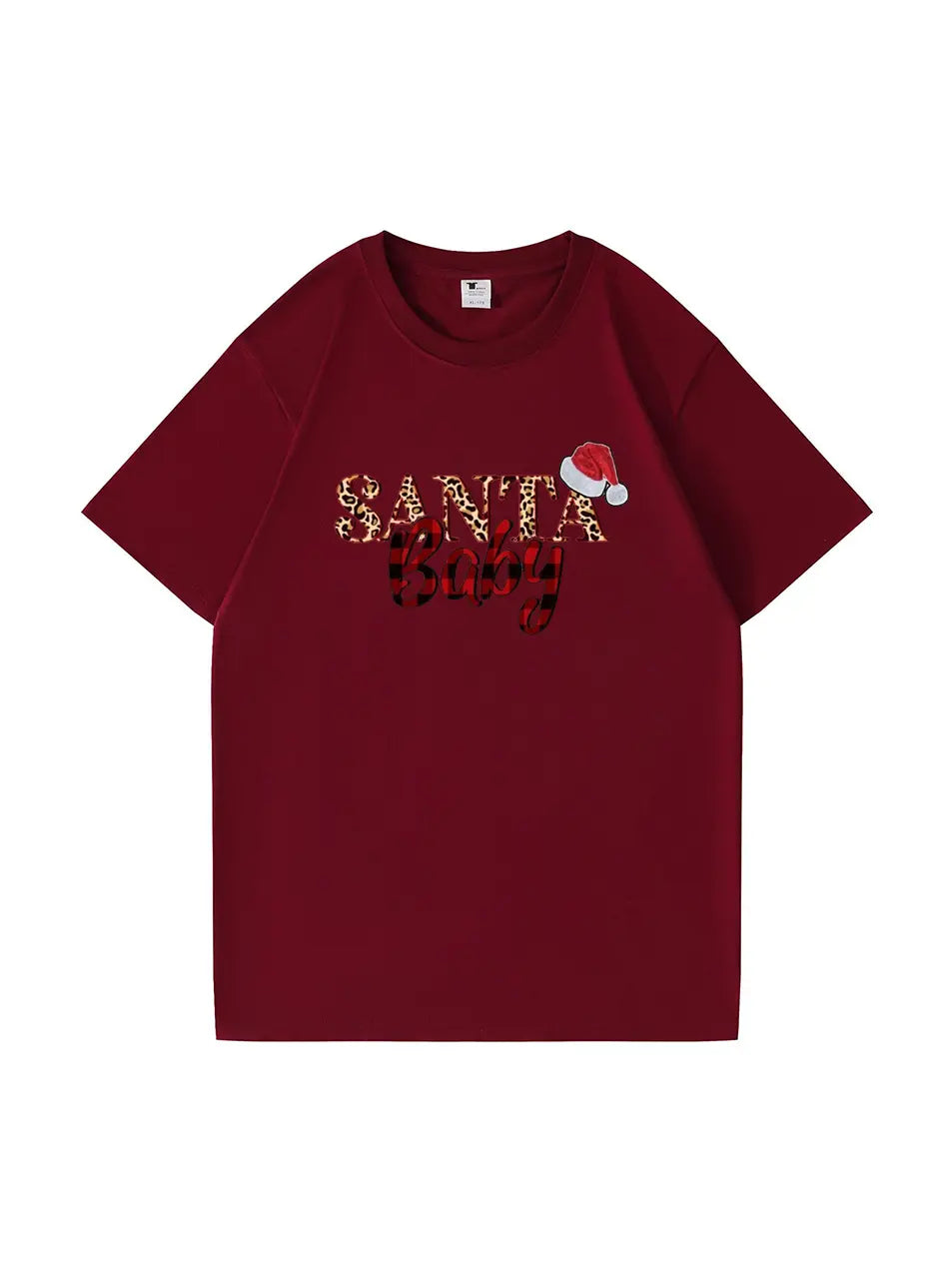 Custom Santa Baby Christmas Cotton T-Shirt Adorable and Festive Tee for Holiday Celebrations