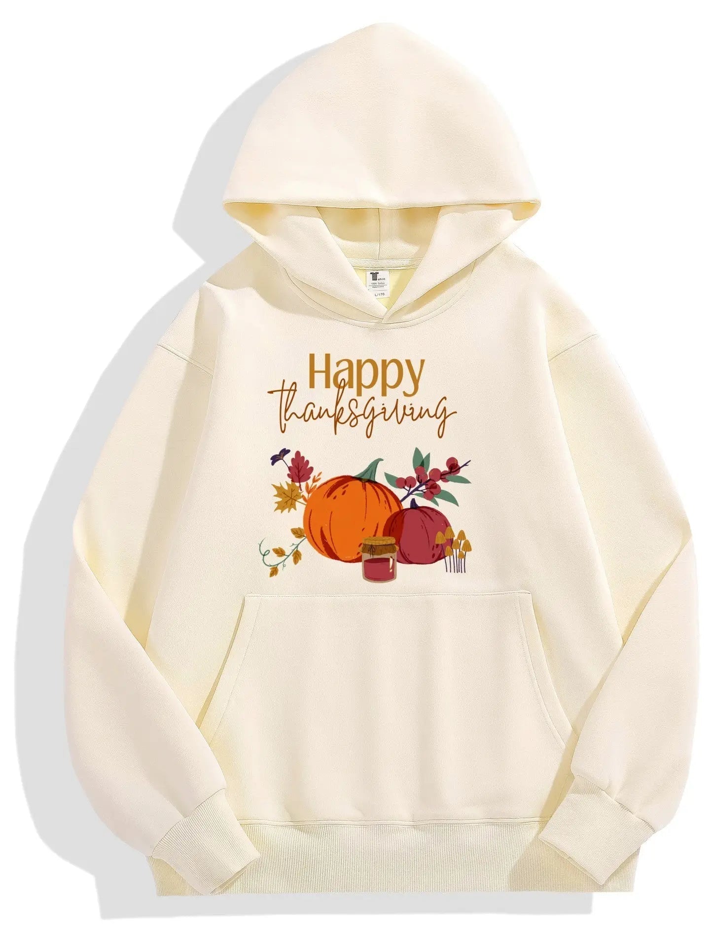 Pumpkin Thanksgiving Hoodie Sweatshirt Cozy Fall Outfit for Festive Holiday Style