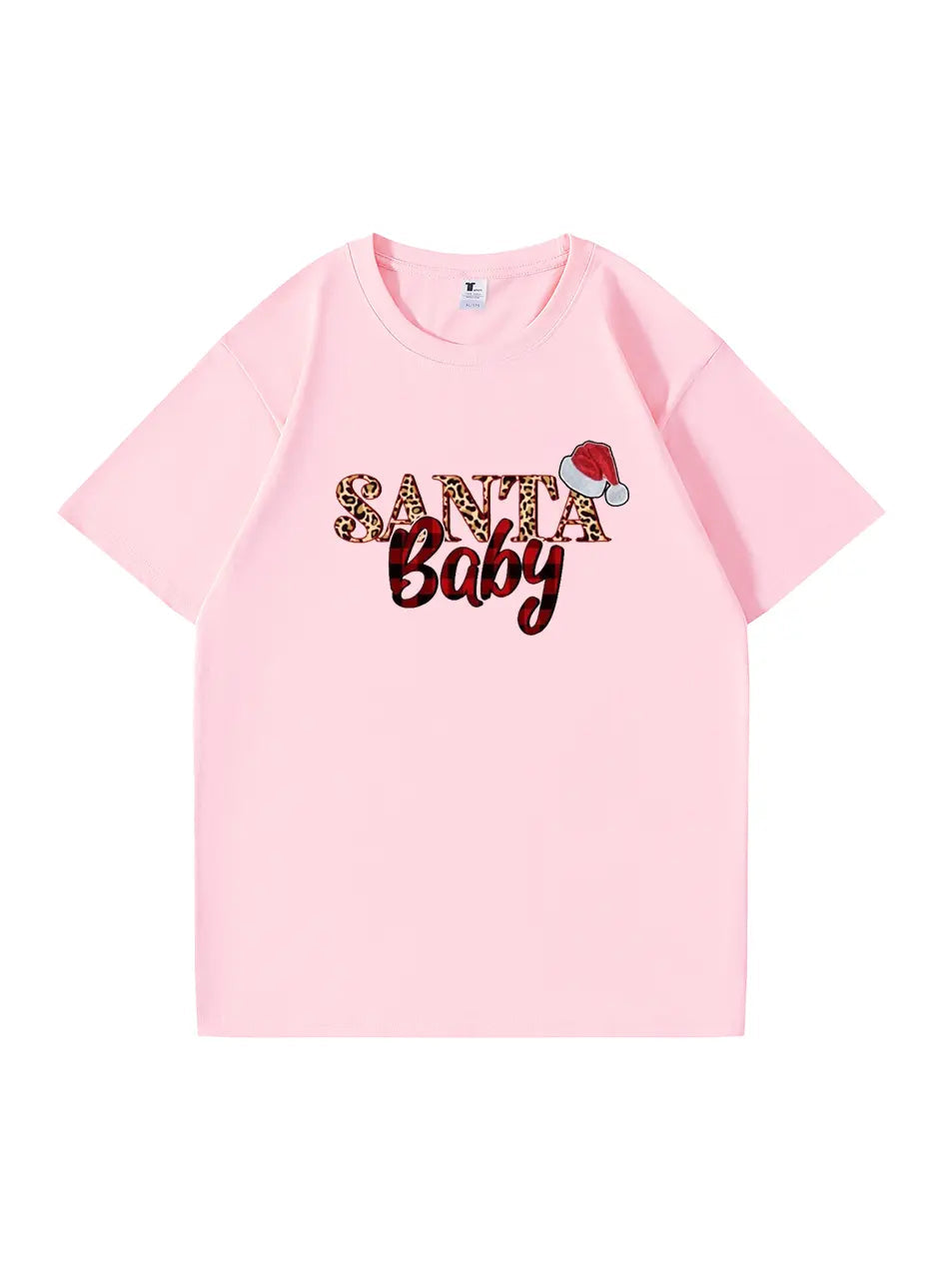 Custom Santa Baby Christmas Cotton T-Shirt Adorable and Festive Tee for Holiday Celebrations