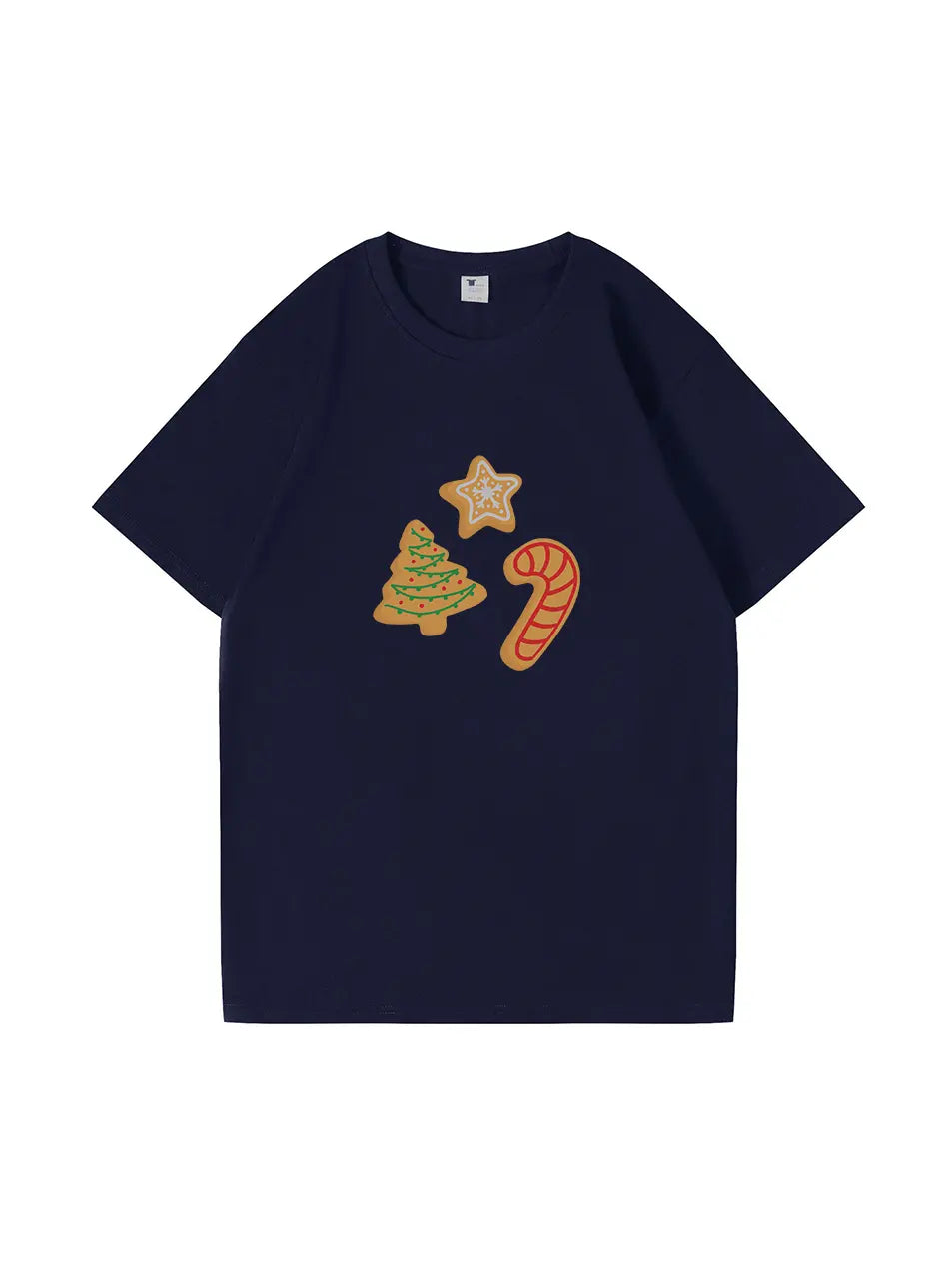 Custom Christmas Santa Cotton T-Shirt Festive Tee for Holiday Celebrations