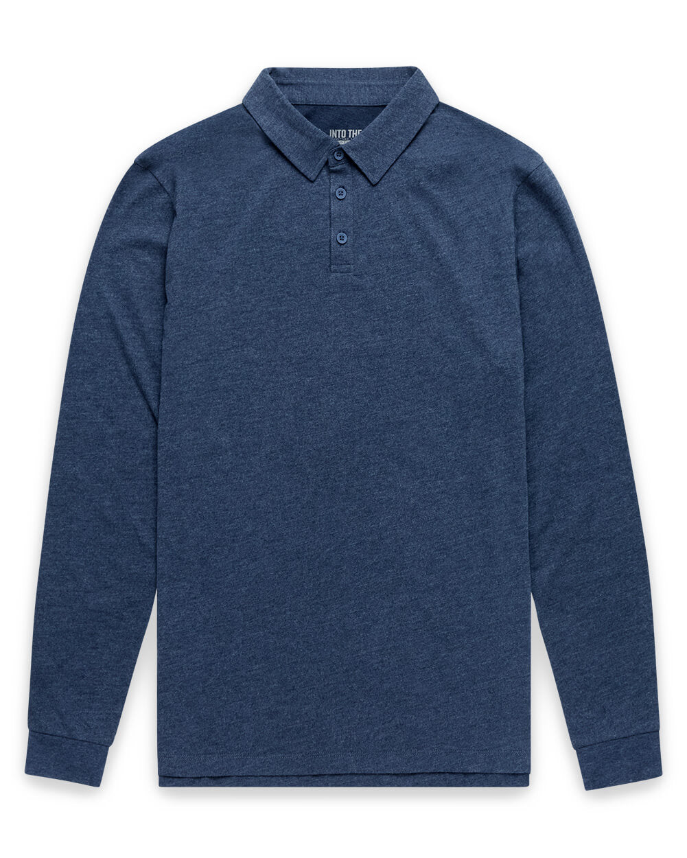 Mens Long Sleeve Athletic Polo Tee Lightweight Performance