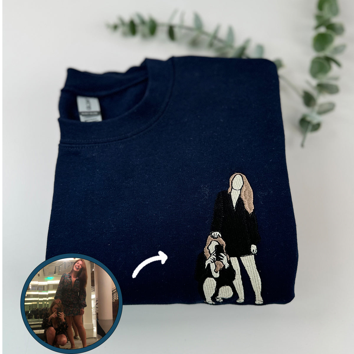 Custom Childhood Friend Sweatshirt with Name on Sleeve