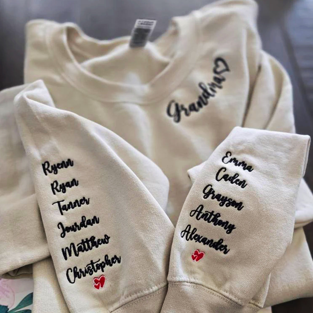 Custom Embroidered Grammy Sweatshirt for Grandma