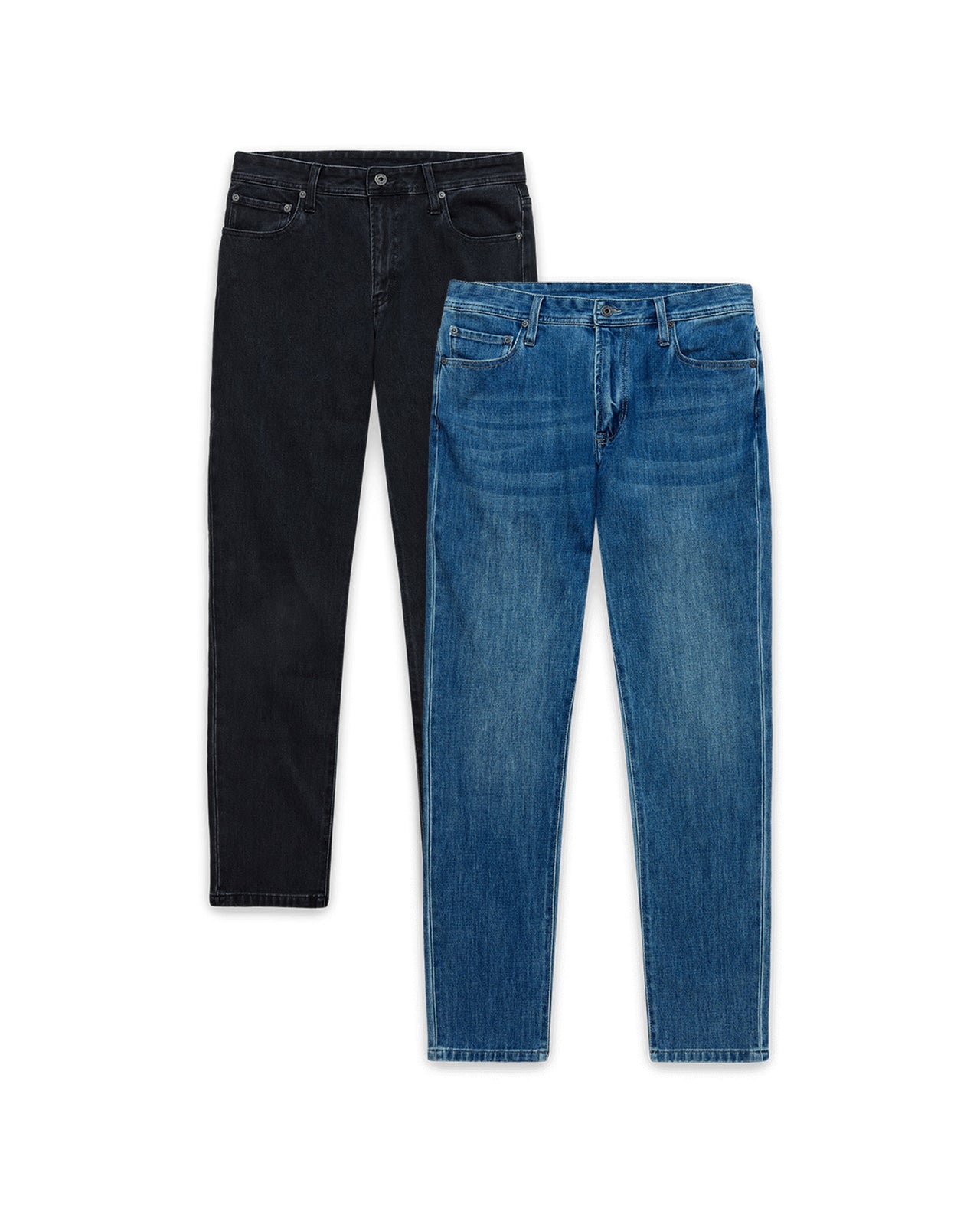 2 Pack Legacy Stretch Denim Jeans for Men Comfortable Slim Fit