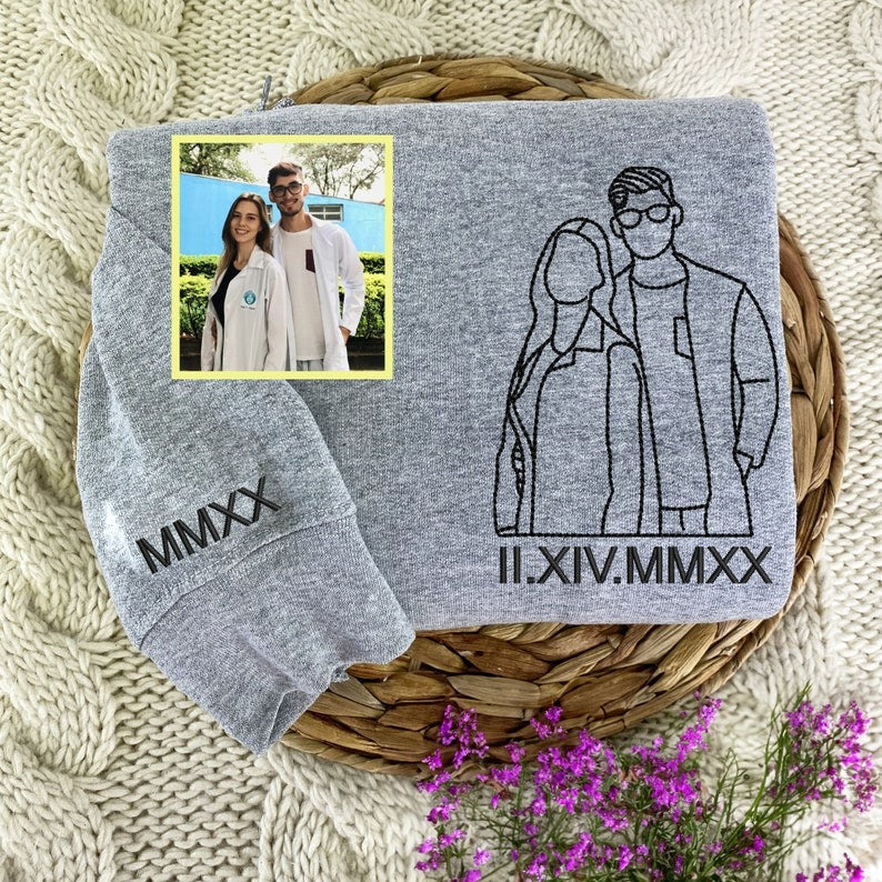 Personalized Nurse Sweatshirt Portrait From Photo Graduation Gift For Nurse