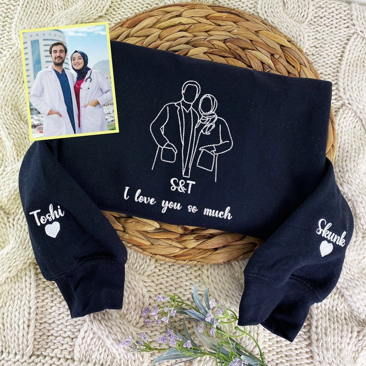 Personalized Nurse Sweatshirt Portrait From Photo Graduation Gift For Nurse