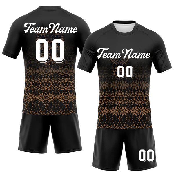 Men Custom Black-White Geometric Shape Sublimation Volleyball Uniform Jersey