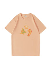 Custom Christmas Santa Cotton T-Shirt Festive Tee for Holiday Celebrations