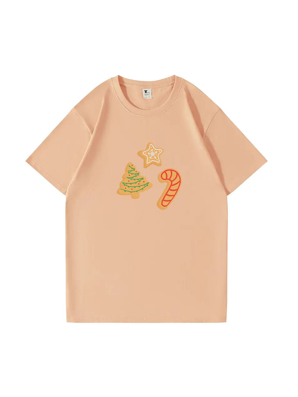 Custom Christmas Santa Cotton T-Shirt Festive Tee for Holiday Celebrations