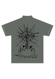 240g Cotton Easter Cross Printed T-shirt