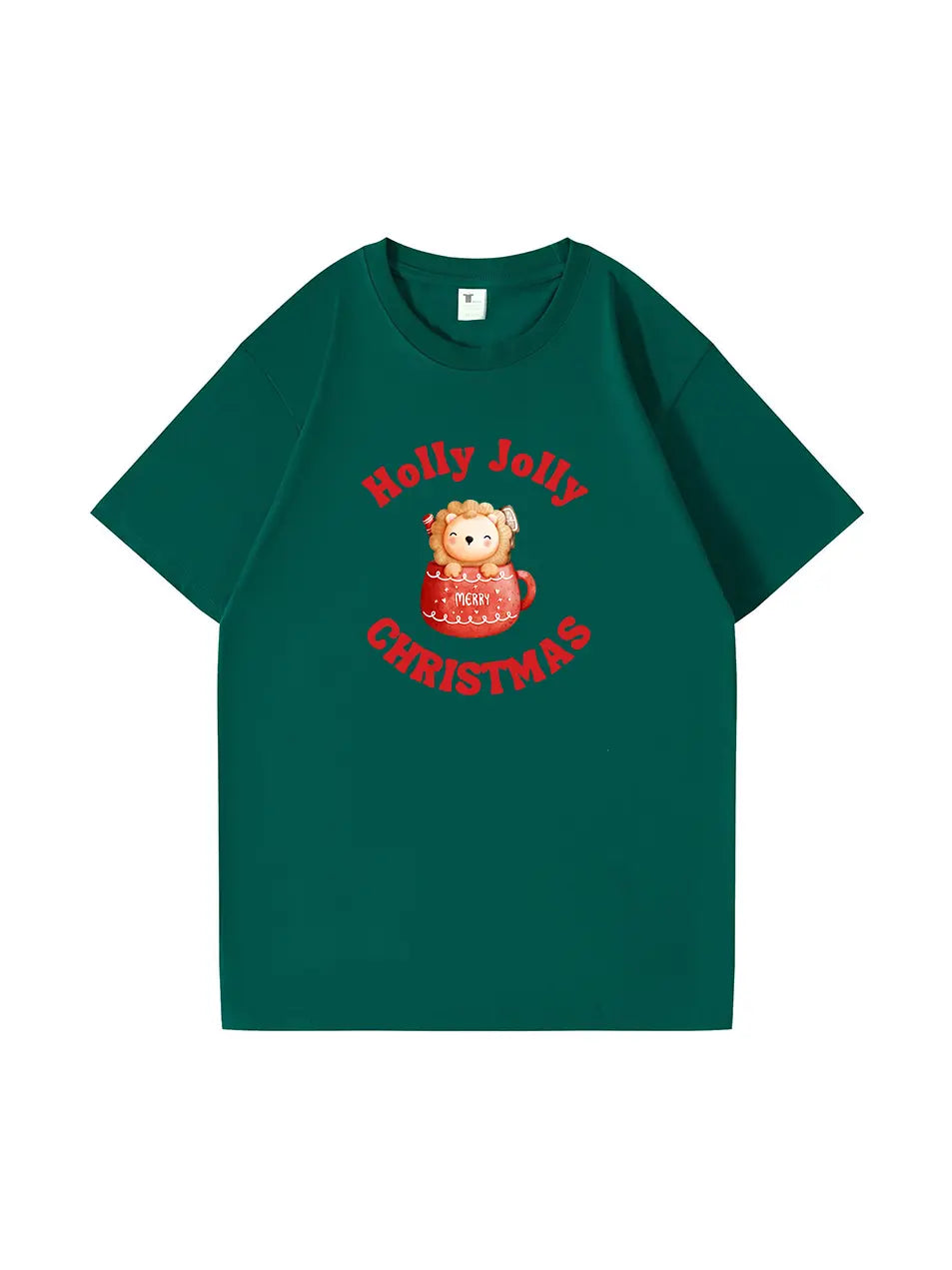 Holly Jolly Christmas Printed Cotton T-shirt