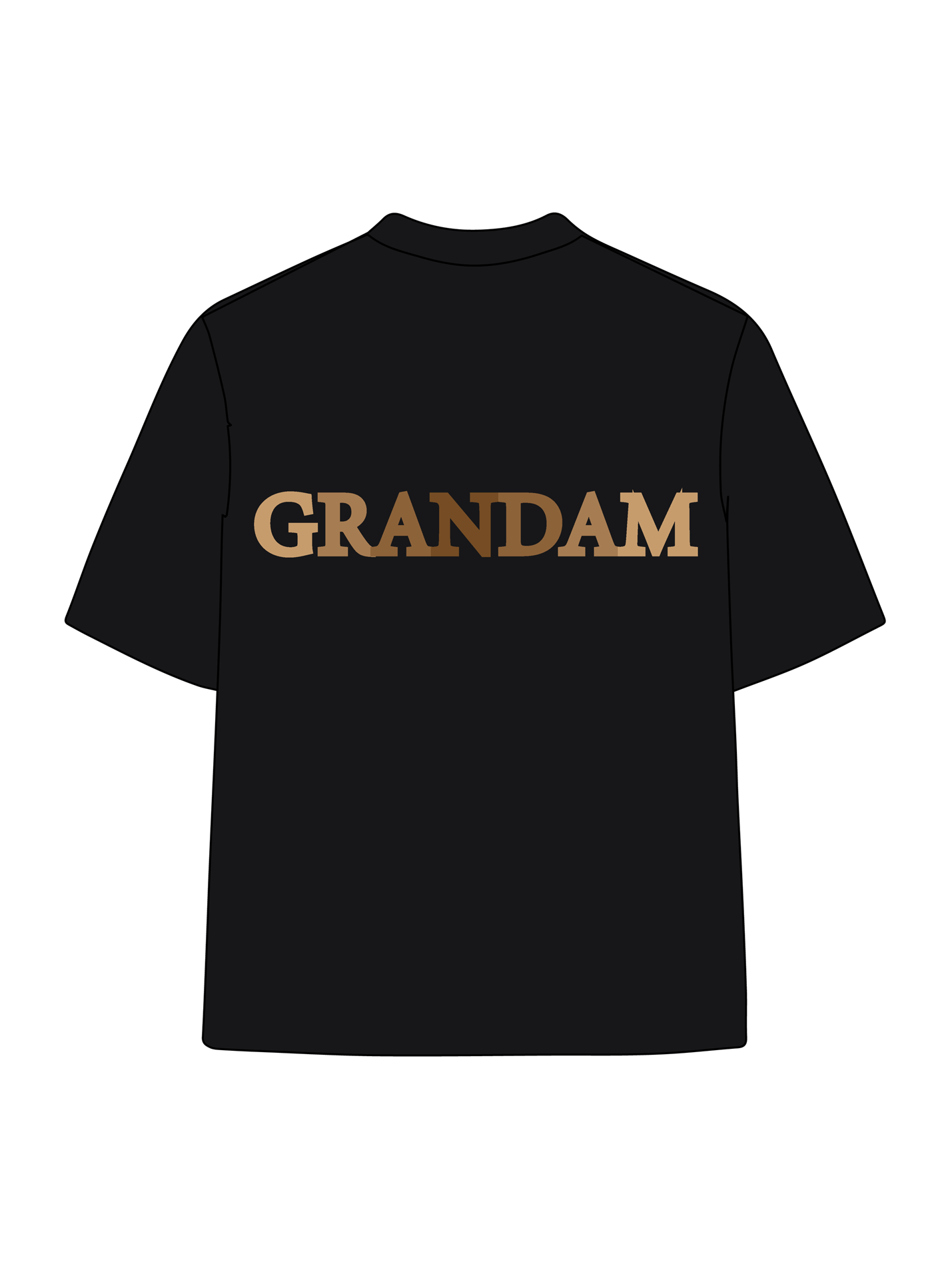 180g Sunflower Grandma Letter Printed Cotton T-shirt
