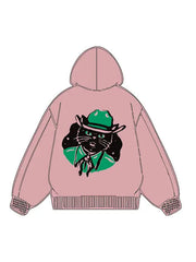 320g Back Cat Easter Cotton Hoodie