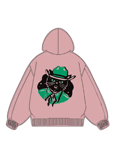 320g Back Cat Easter Cotton Hoodie
