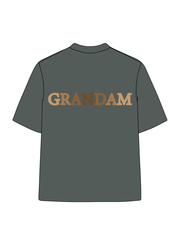 180g Sunflower Grandma Letter Printed Cotton T-shirt