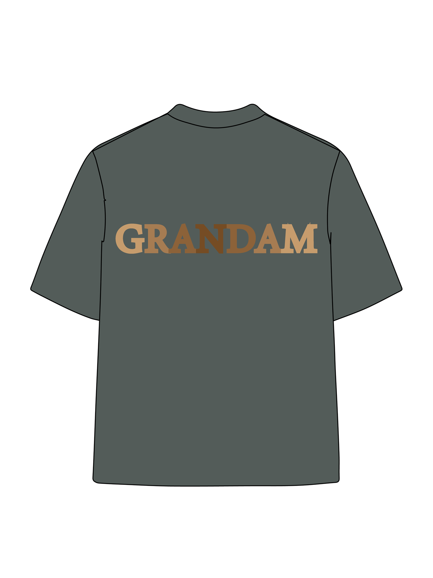 180g Sunflower Grandma Letter Printed Cotton T-shirt