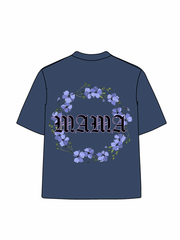 270g Mom Garland Printed Wash Old Cotton T-shirt