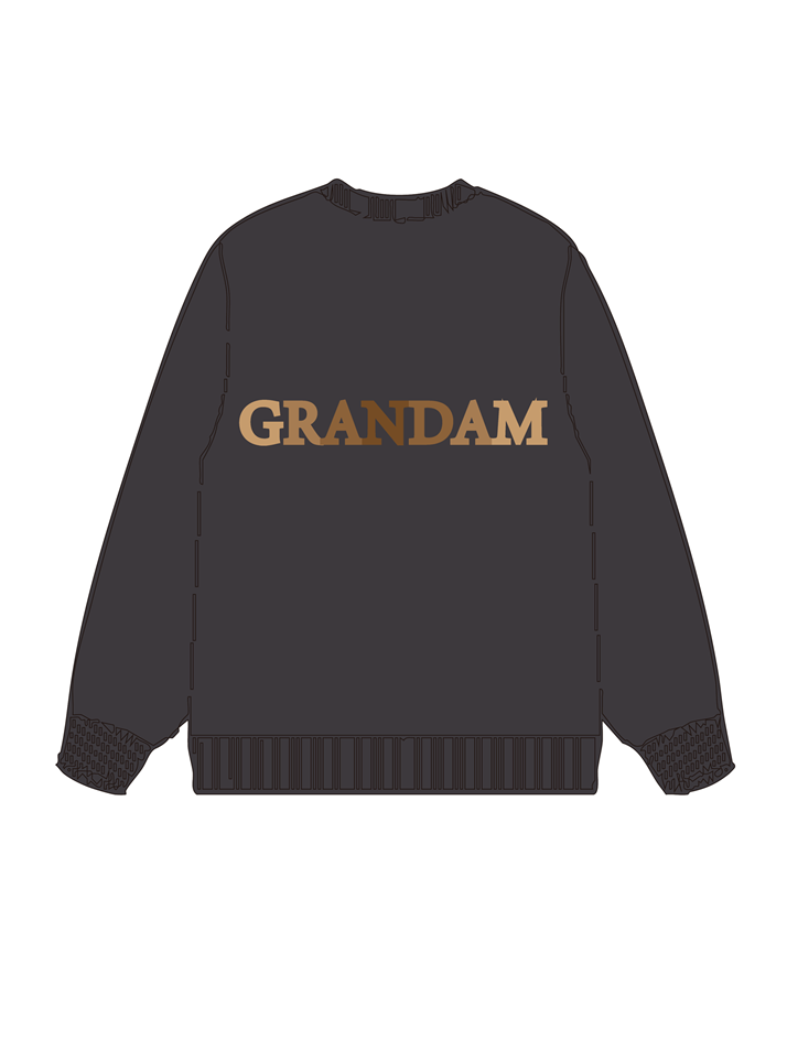 320g Sunflower Grandma Letter Printed Cotton Sweatshirt