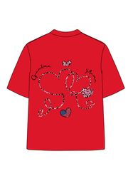 180g Leopard Print MAMA Love Printed Cotton T-shirt