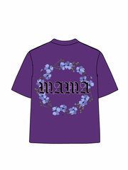 270g Mom Garland Printed Wash Old Cotton T-shirt