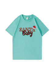 Custom Santa Baby Christmas Cotton T-Shirt  Adorable and Festive Tee for Holiday Celebrations