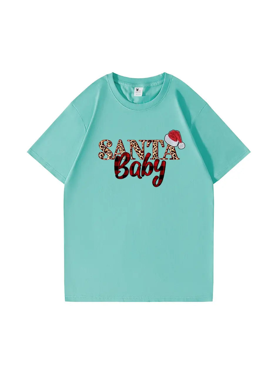 Custom Santa Baby Christmas Cotton T-Shirt  Adorable and Festive Tee for Holiday Celebrations