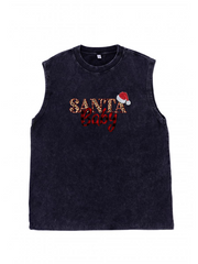 Men's Santa Baby Sleeveless Cotton Tank Top Festive Holiday Shirt
