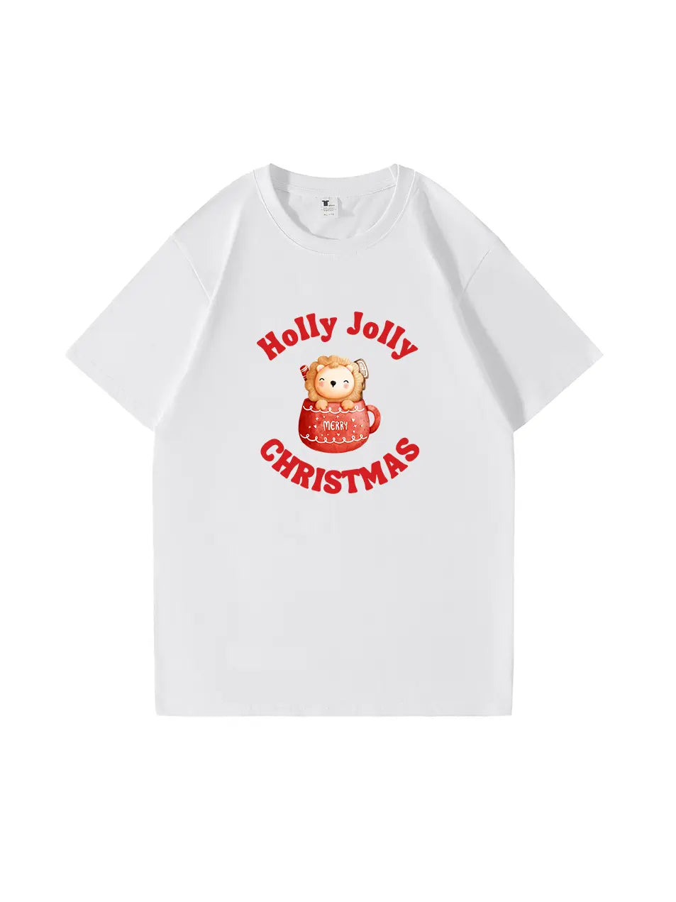 Holly Jolly Christmas Printed Cotton T-shirt