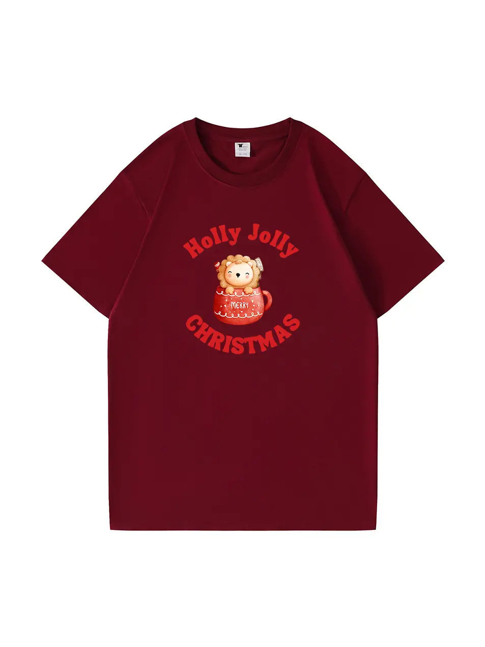 Holly Jolly Christmas Printed Cotton T-shirt