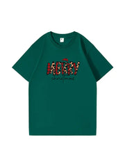 Personalized Merry Christmas Cotton T-shirt Festive Holiday Apparel Great Gift Idea