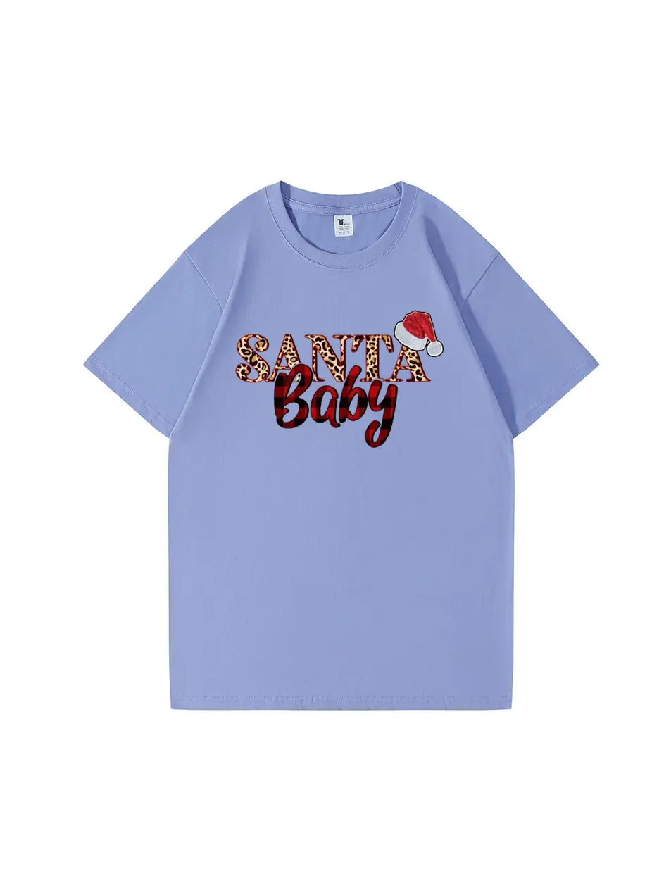Custom Santa Baby Christmas Cotton T-Shirt  Adorable and Festive Tee for Holiday Celebrations