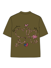 180g Leopard Print MAMA Love Printed Cotton T-shirt